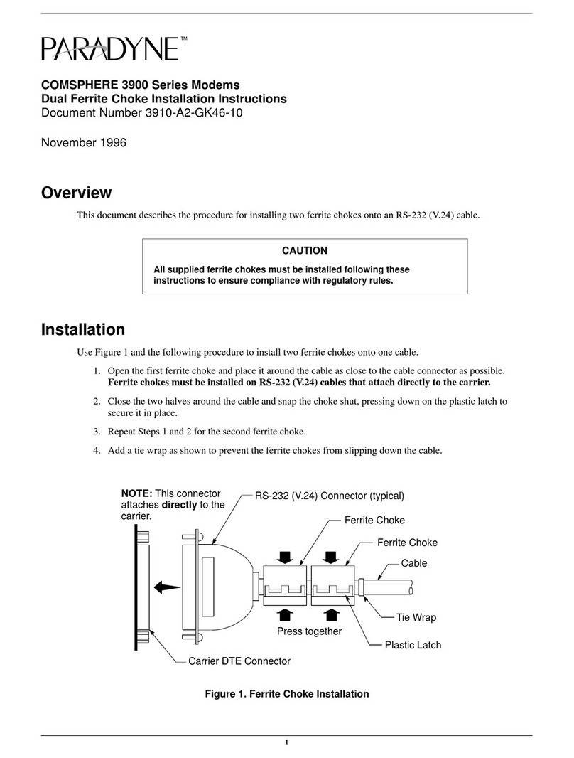 Paradyne COMSPHERE 3910 Module guide