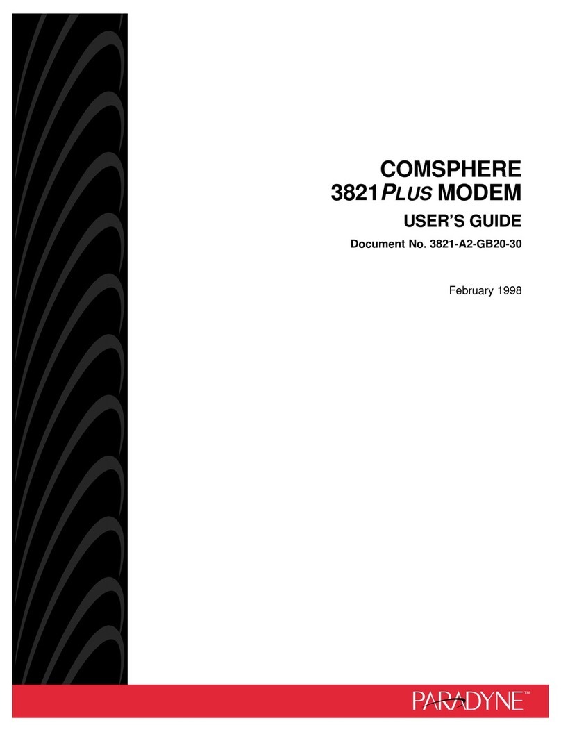 Paradyne COMSPHERE 3821PLUS user guide