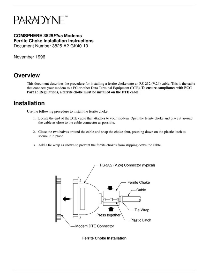 Paradyne COMSPHERE 3825Plus User manual