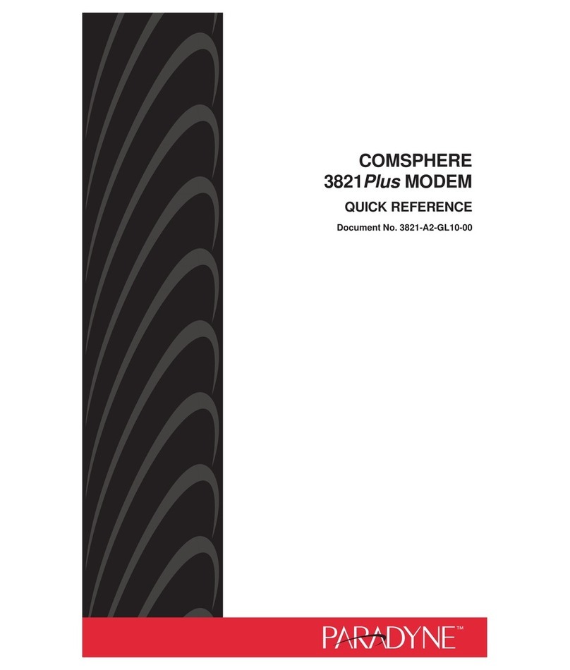 Paradyne COMSPHERE 3821PLUS User manual