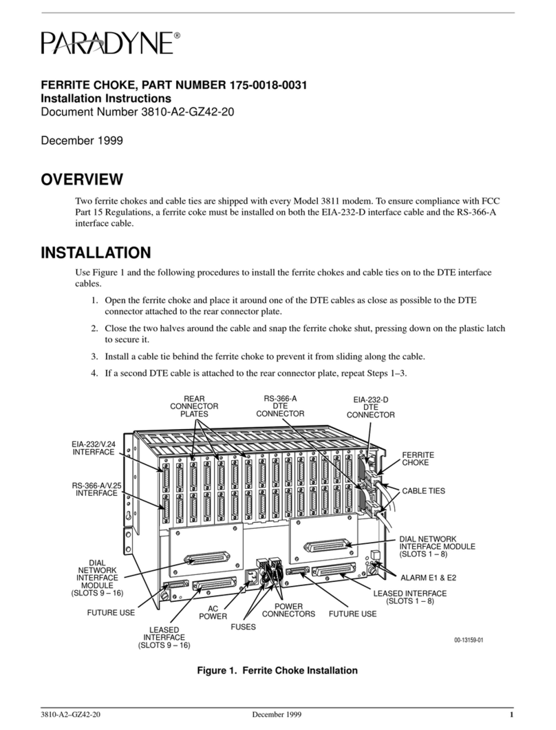 Paradyne COMSPHERE 3811 User manual Paradyne COMSPHERE 3811 User manual
