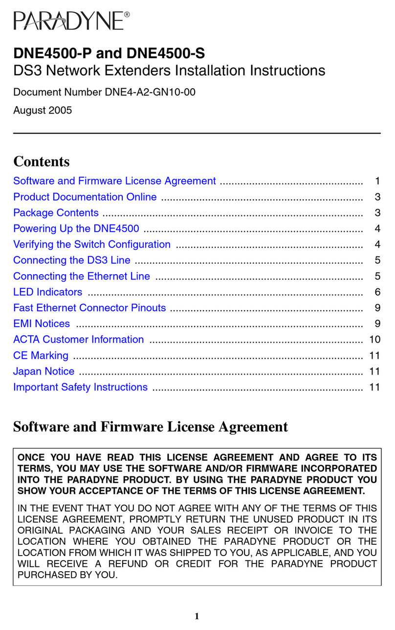 Paradyne DNE4500-P User manual