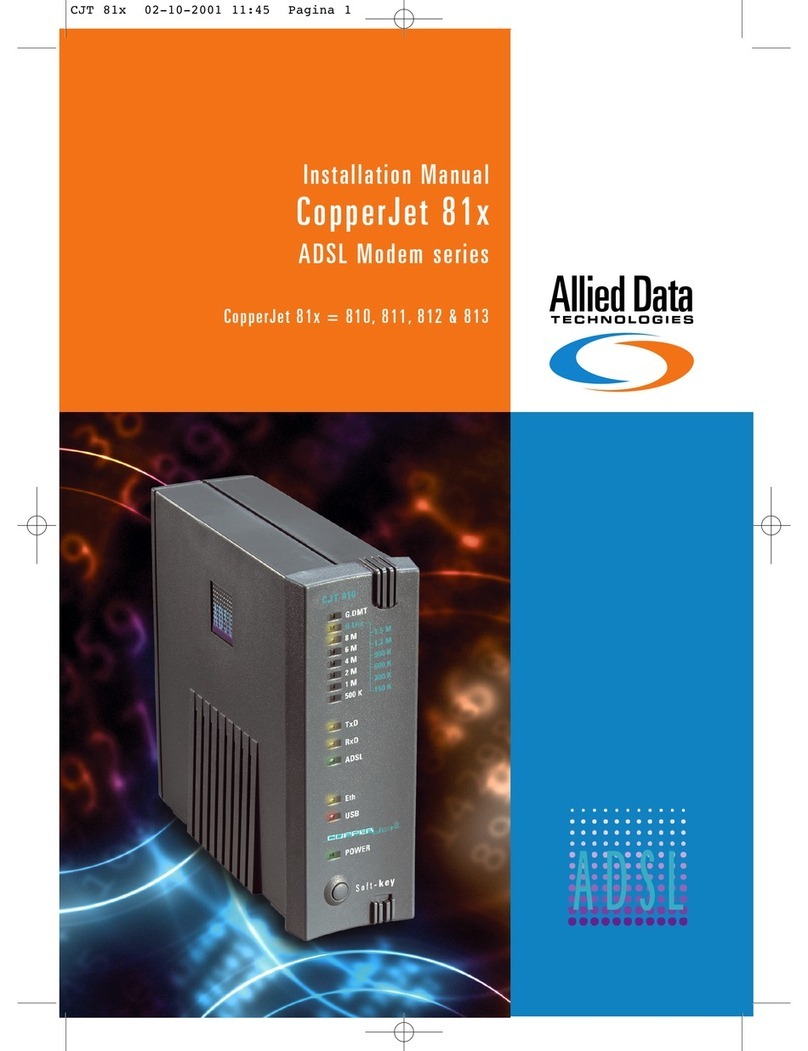 Allied Data Technologies CopperJet 810 installation manual