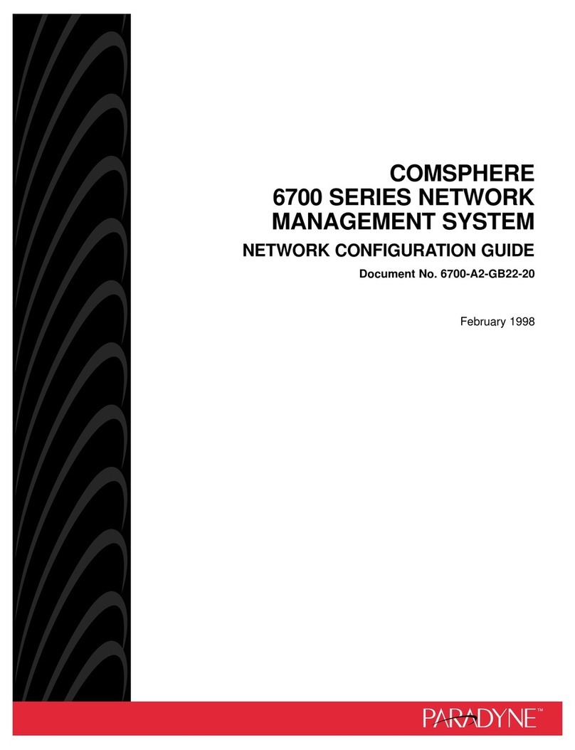 Paradyne COMSPHERE 6700 Series Network configuration guide