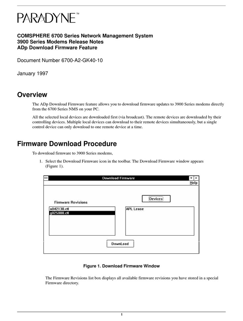 Paradyne COMSPHERE 6700 Series Instruction Manual