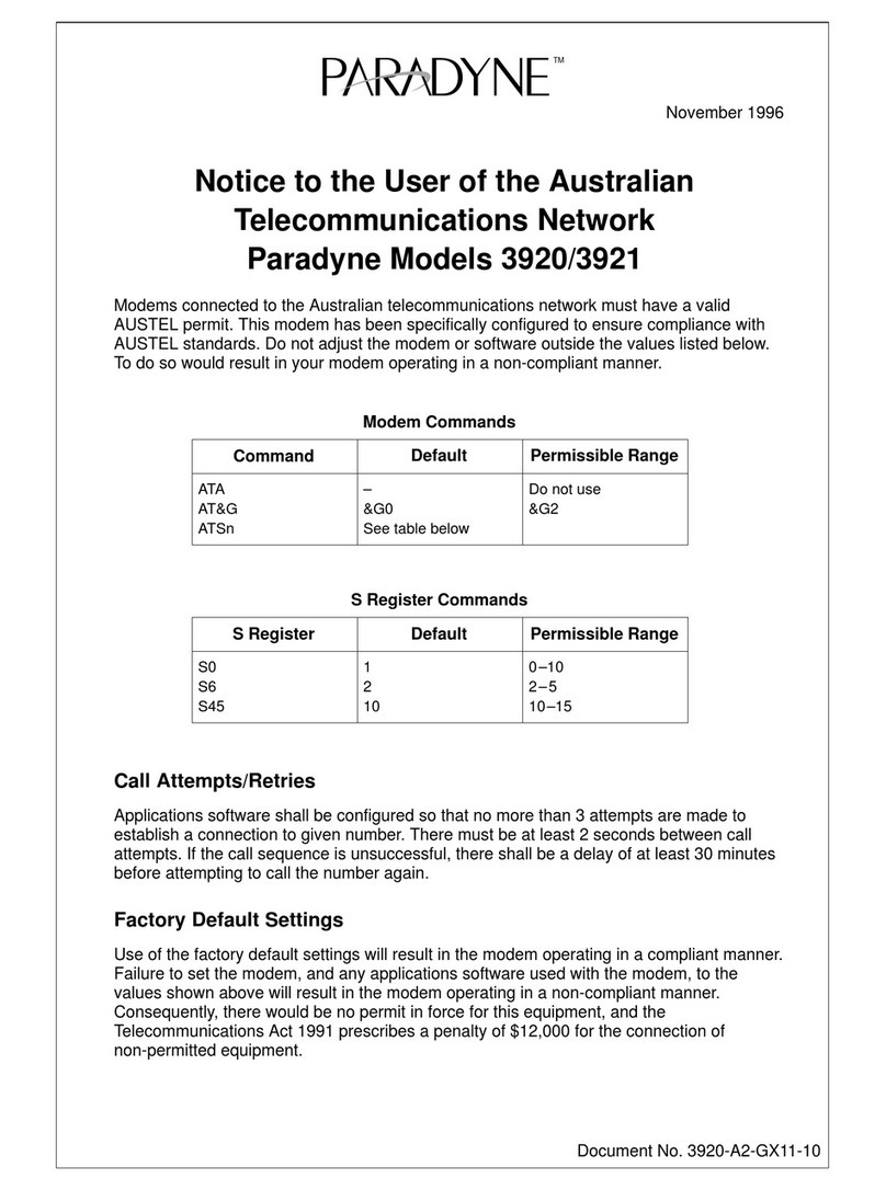 Paradyne COMSPHERE 3921 Operation and maintenance manual