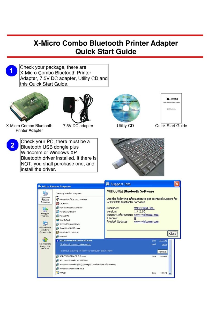 X-Micro XBT-PACX User manual X-Micro XBT-PACX User manual