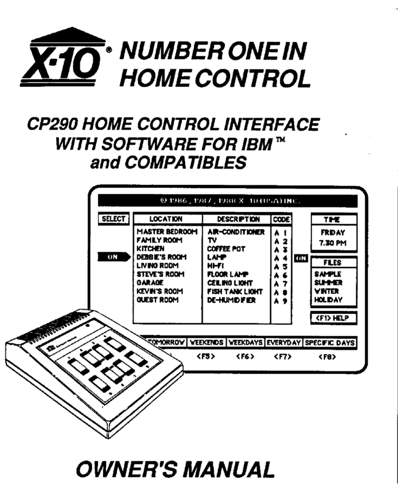 X10 CP290 owner's manual