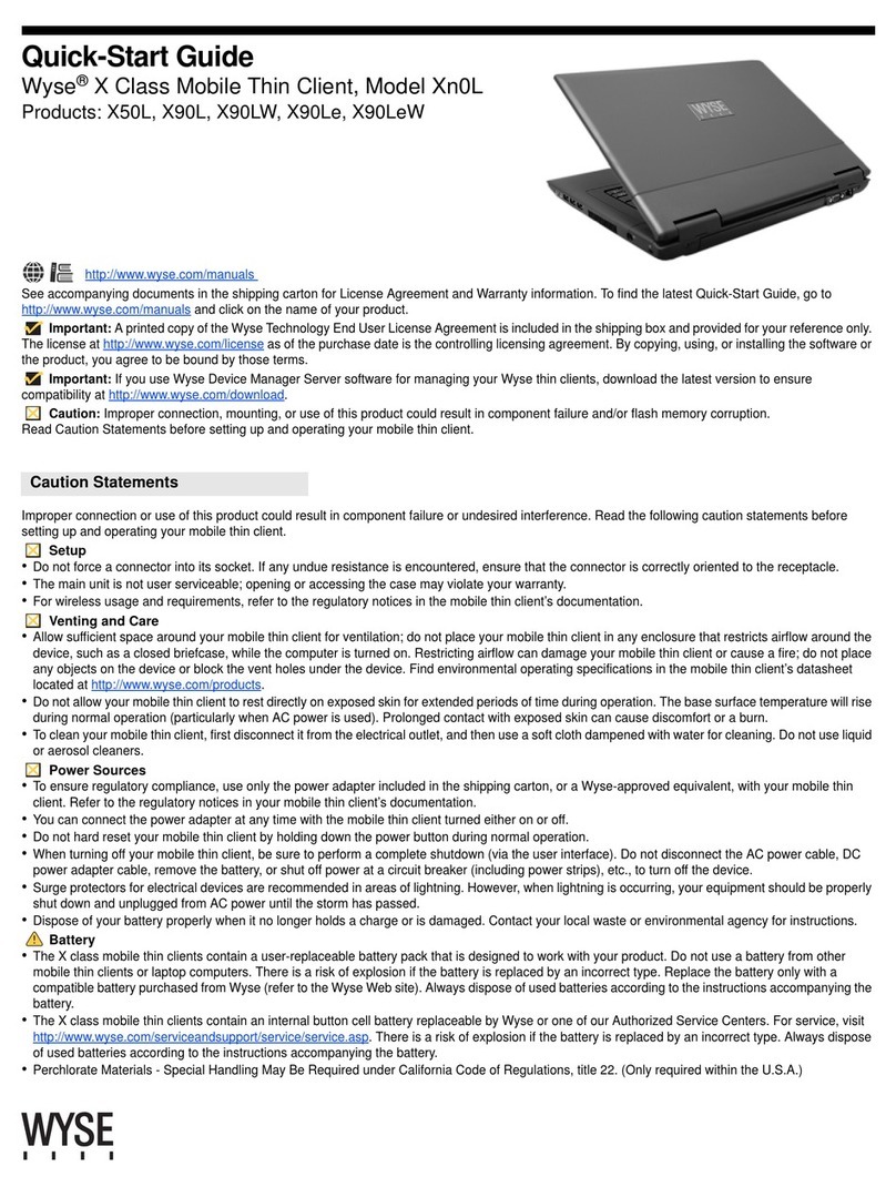 Wyse X50L User manual