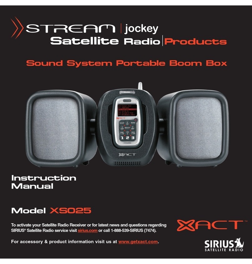 Sirius Satellite Radio Xact XS025 instruction manual