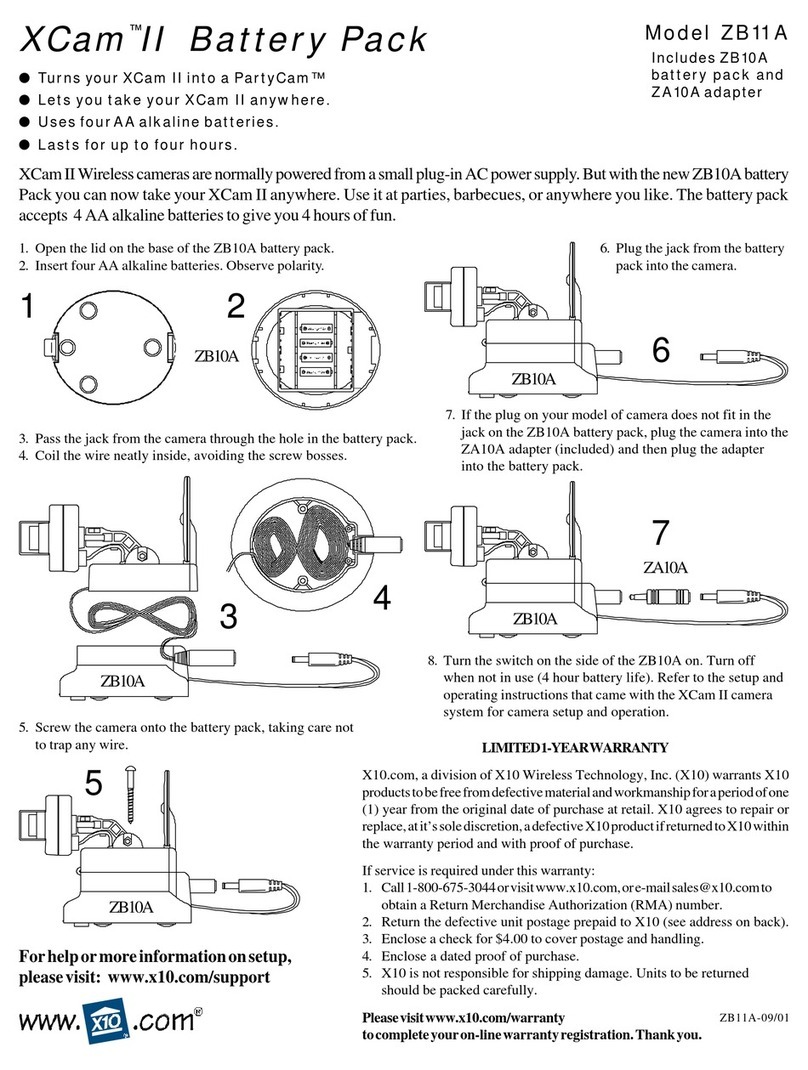 X10 ZB11A User manual