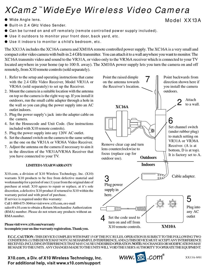 X10 XX13A User manual
