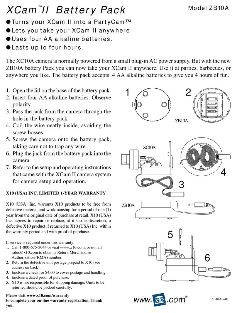 X10 ZB10A User manual