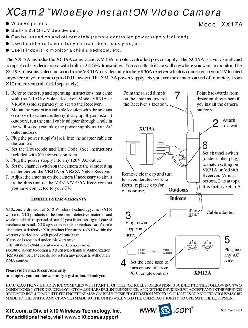 X10 XX17A User manual