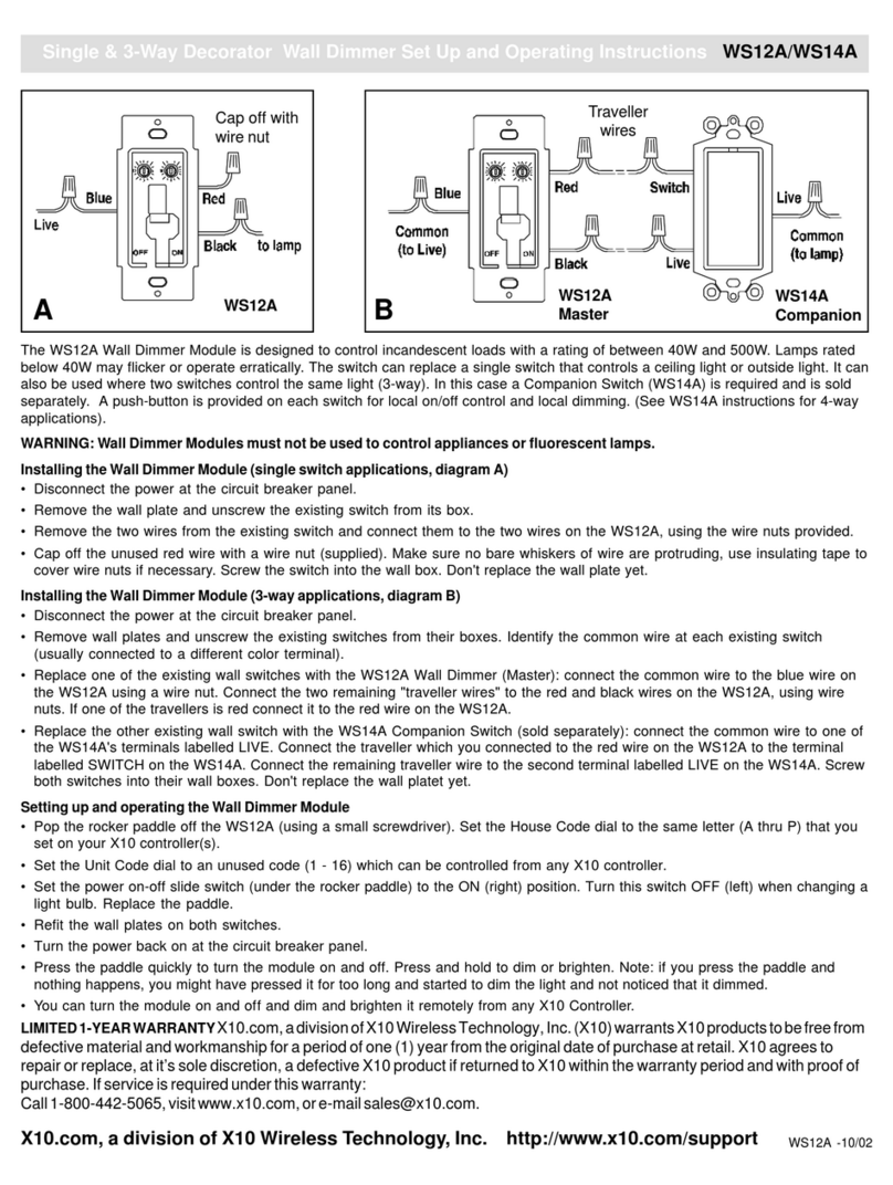 X10 WS12A Installation manual
