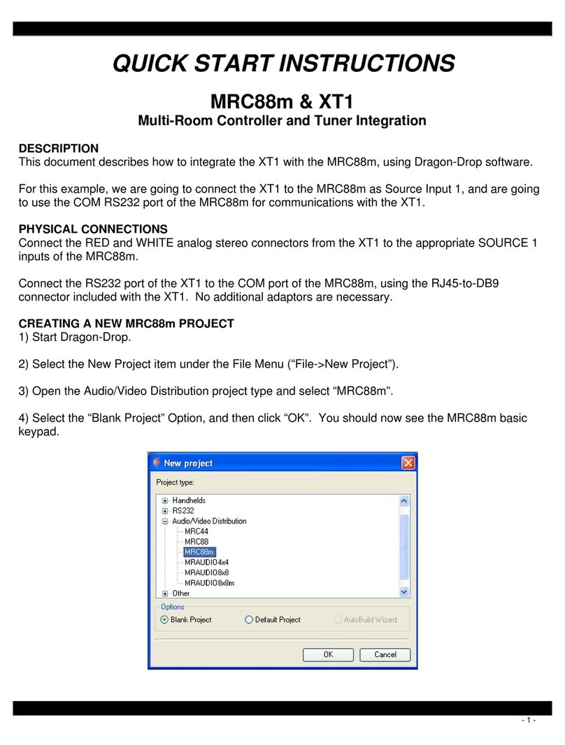 Xantech MRC88M Programming manual Xantech MRC88M Programming manual