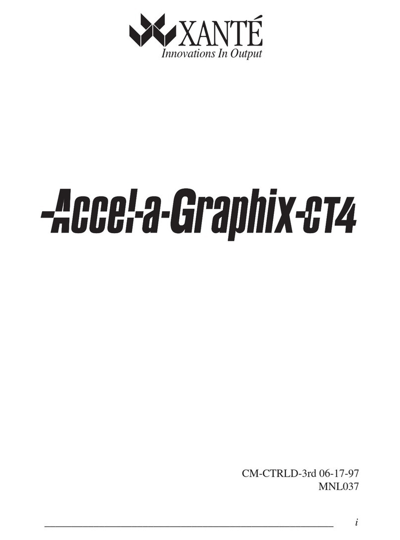 Xante Accel-a-Graphix CT4 User manual
