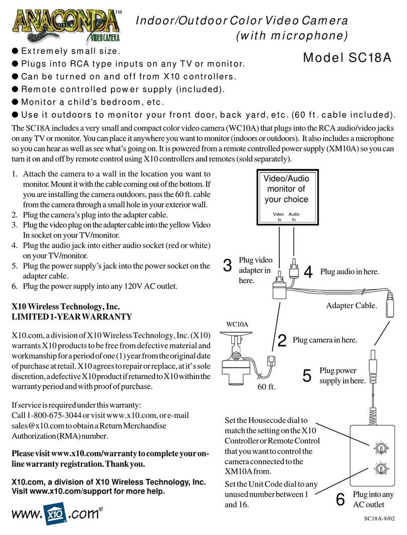 X10 ANACONDA SC18A User manual
