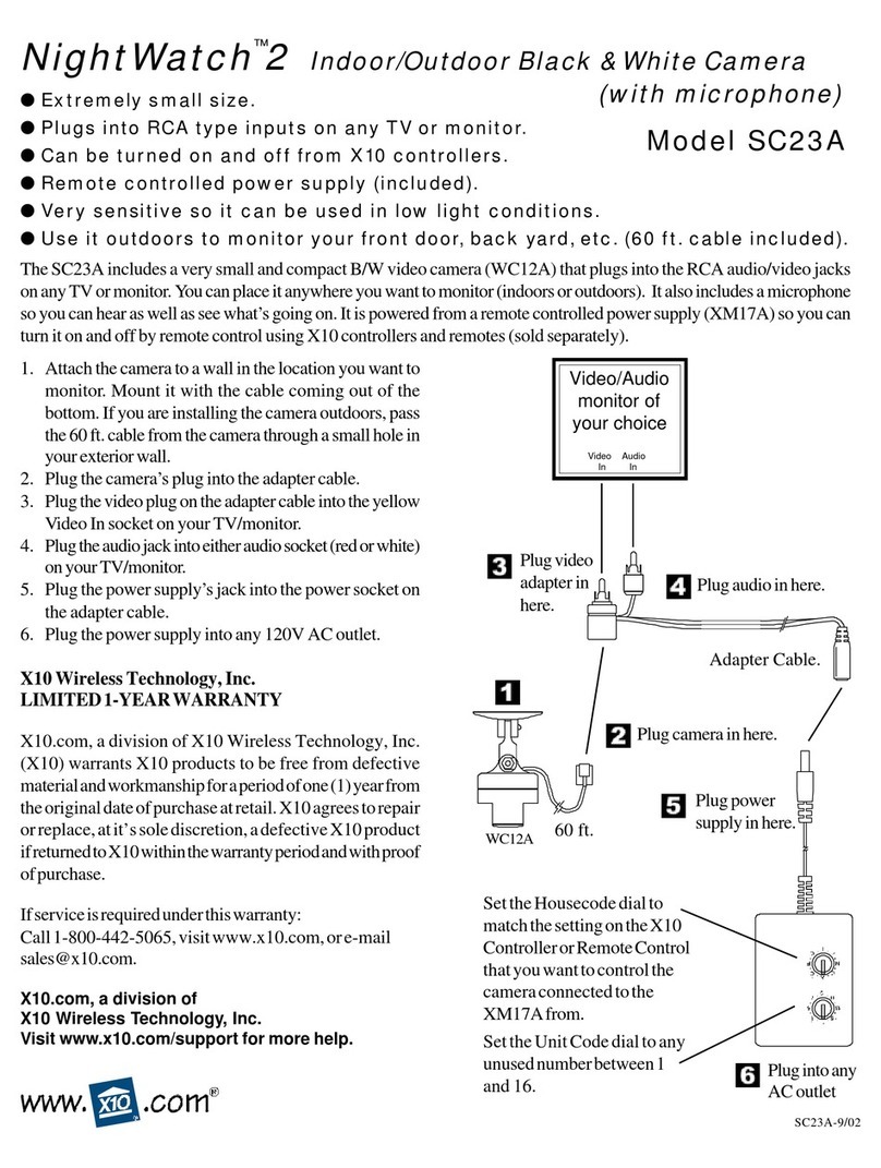 X10 SC23A User manual