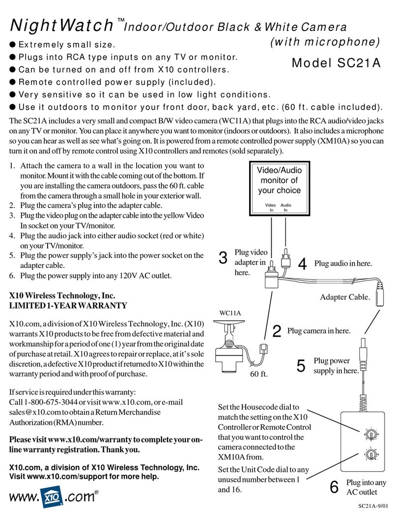X10 NightWatch SC21A User manual