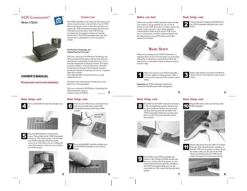 X10 UX23A owner's manual