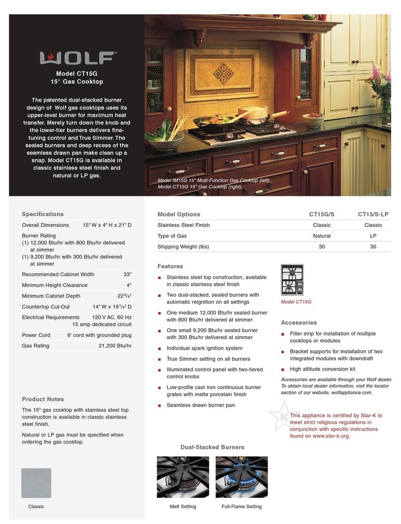 Wolf CT15G/S User manual