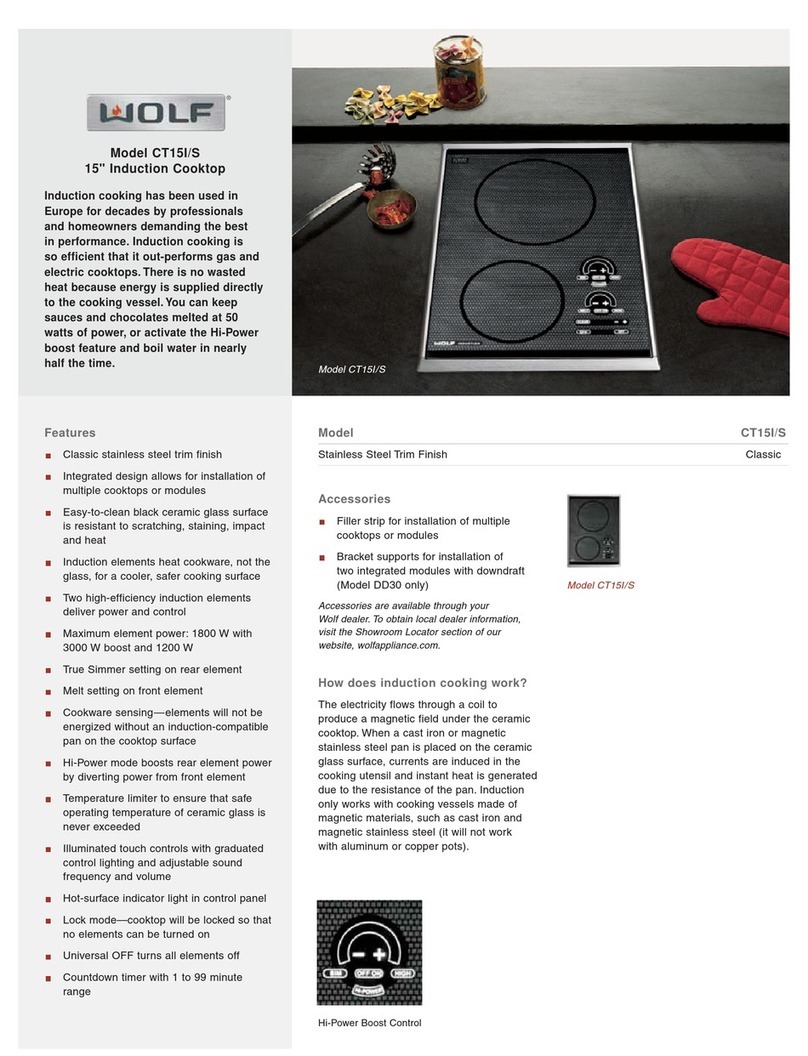 Wolf CT15I/S Specification sheet