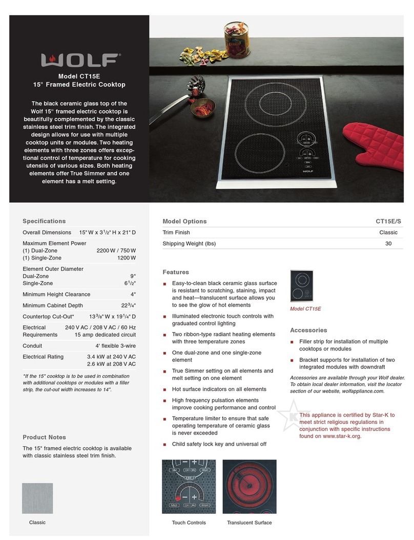 Wolf CT15E/S Specifications