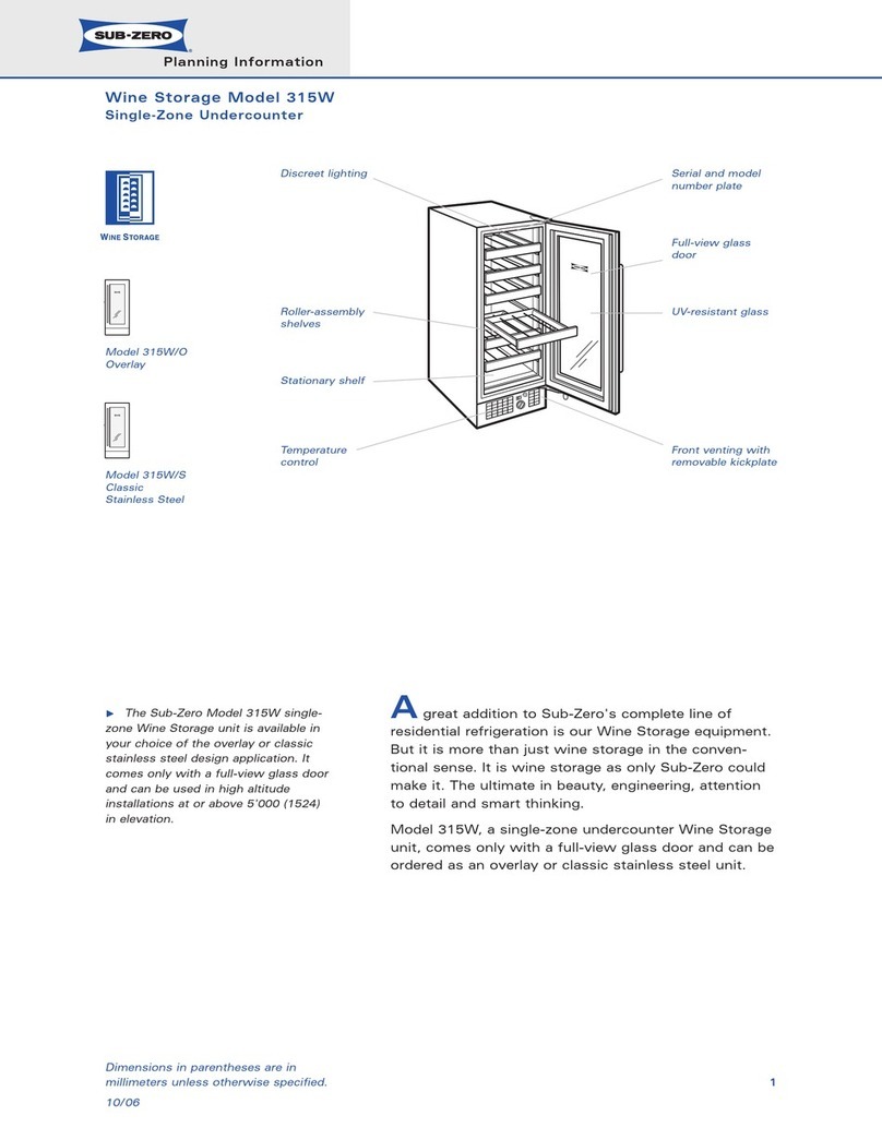 Sub-Zero 315W Instructions for use