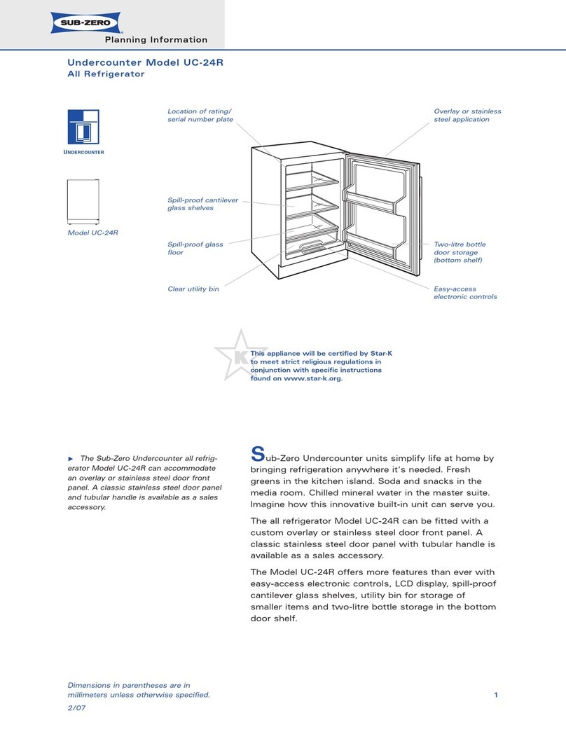 Sub-Zero UC-24R User manual