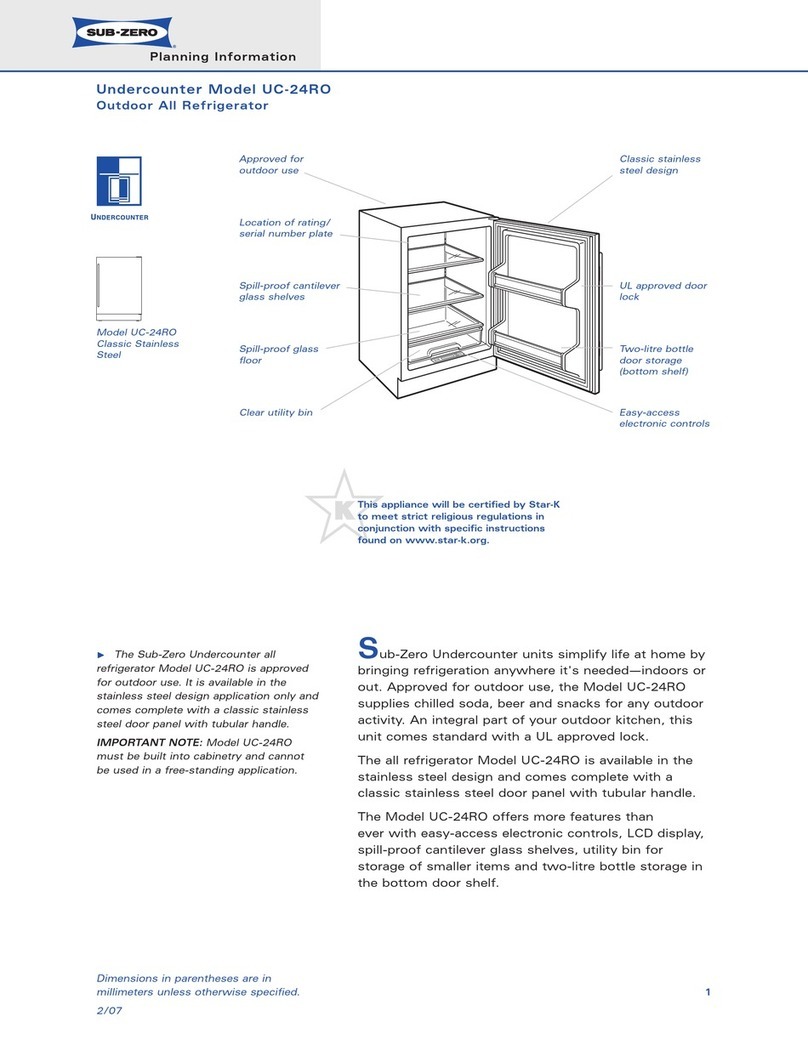Sub-Zero UC-24RO User manual