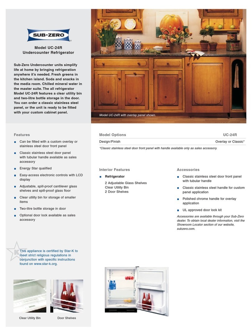 Sub-Zero UC-24R User manual