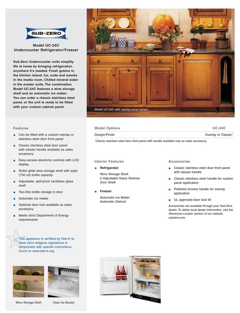 Sub-Zero UC-24C User manual Sub-Zero UC-24C User manual