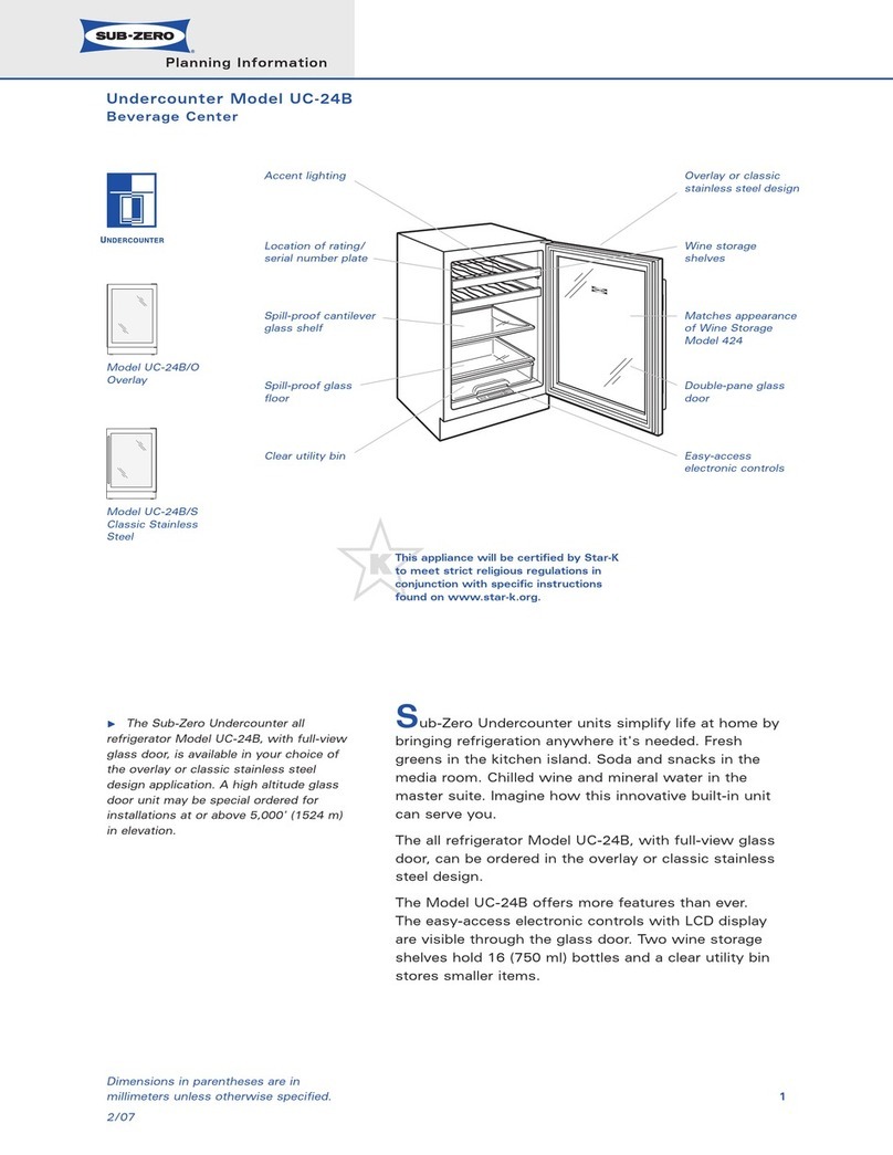 Sub-Zero UC-24B User manual