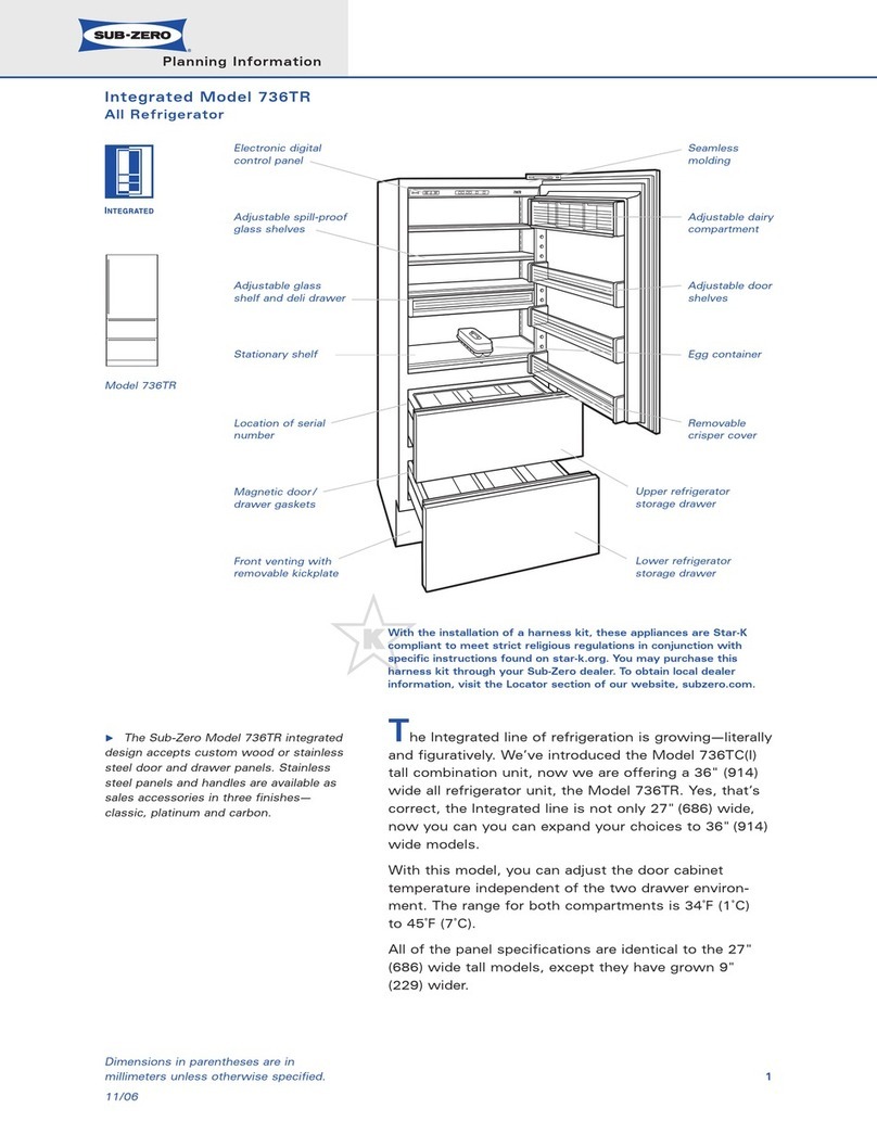 Sub-Zero I736TR User manual