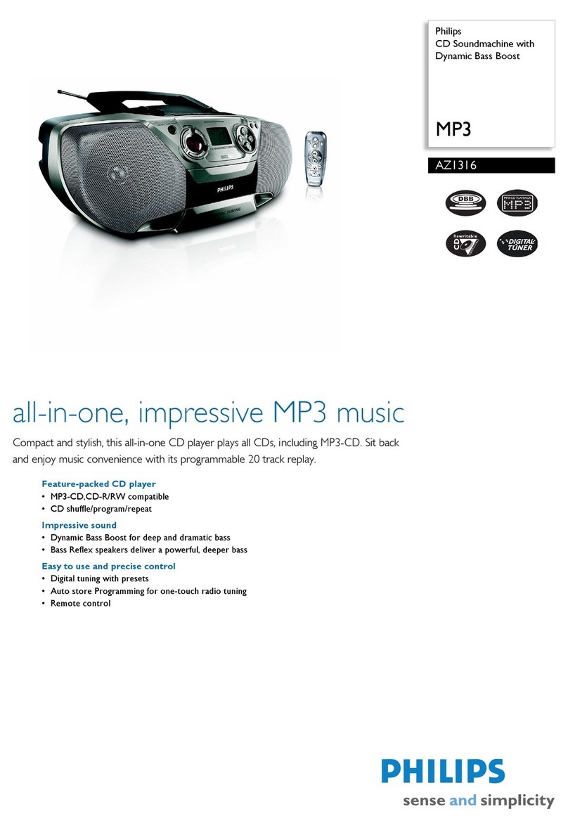 Philips AZ1316 Specifications