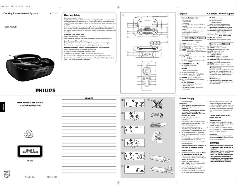 Philips AZ1330D User manual