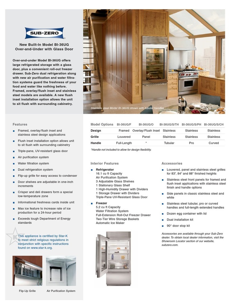 Sub-Zero 600 Series BI-36UG quick start