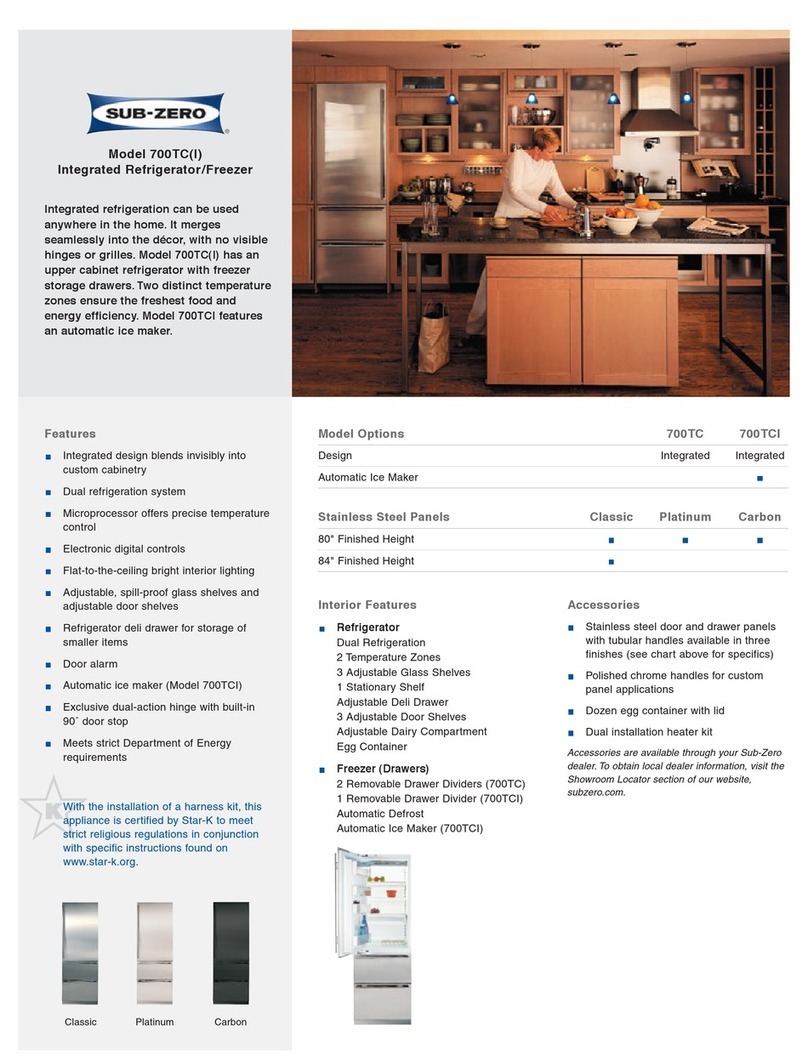Sub-Zero 700TC User manual