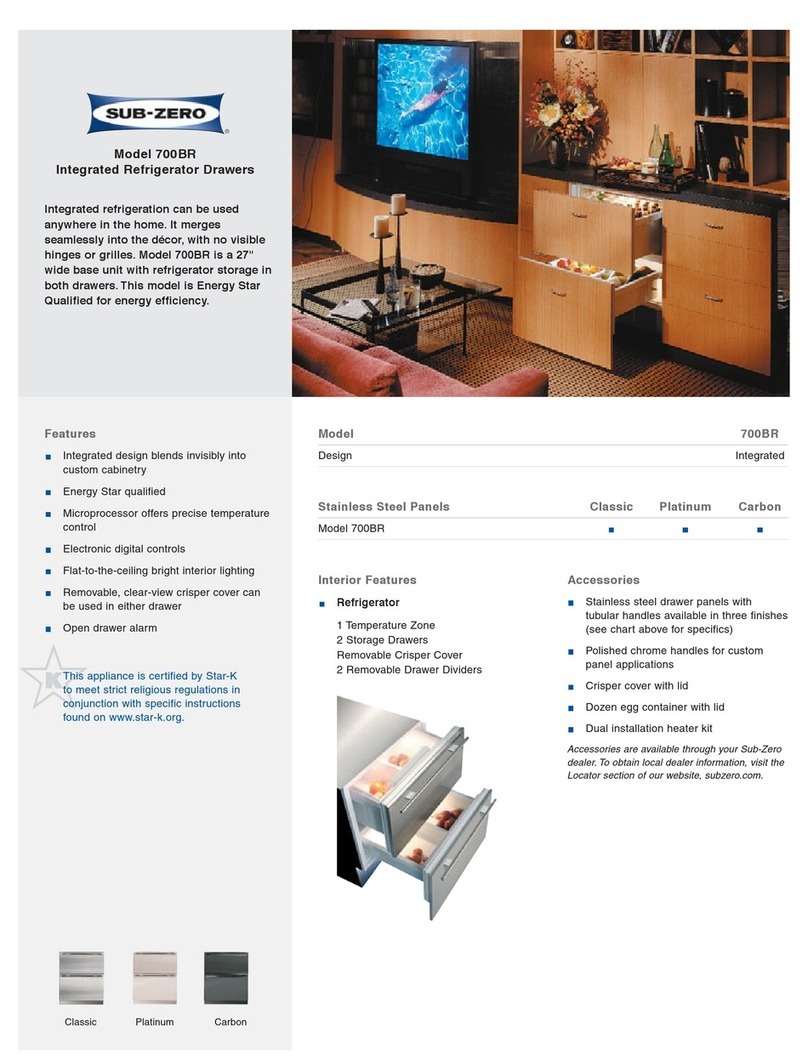 Sub-Zero 700BR User manual