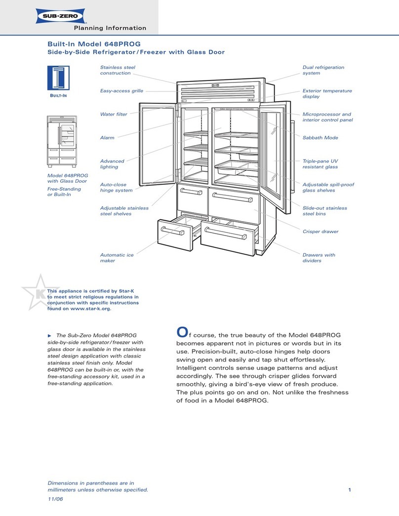 Sub-Zero Sub-Zero 648PROG User manual