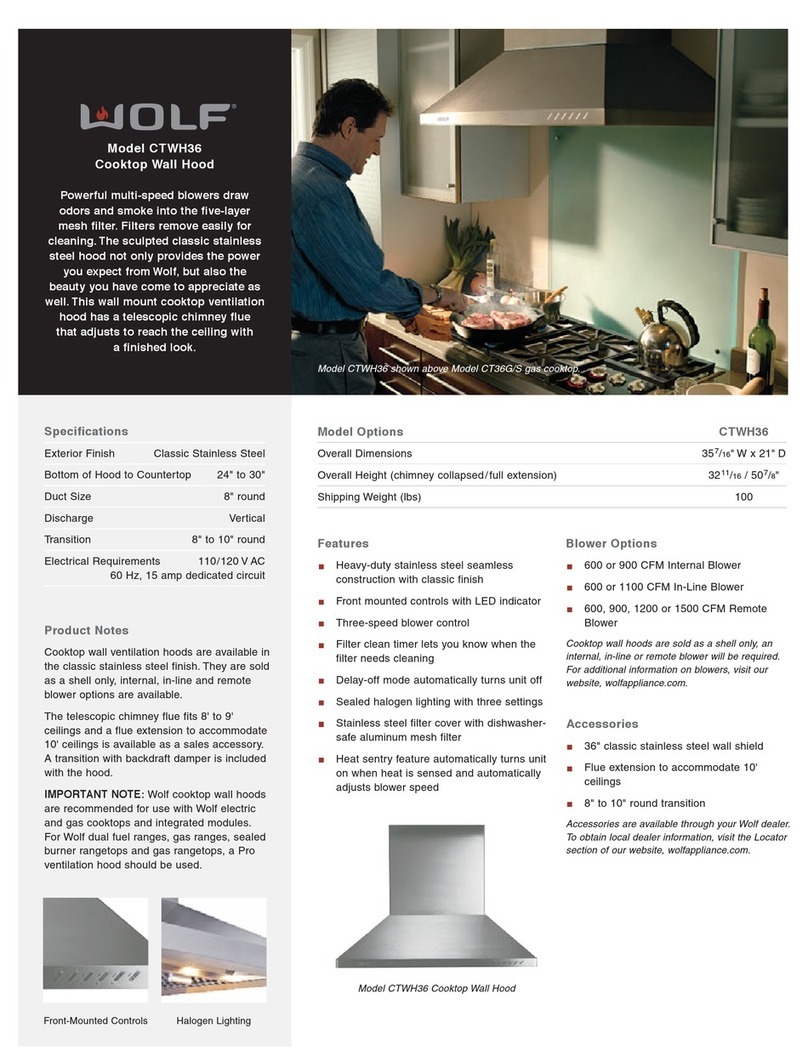 Wolf CTWH36 Specifications