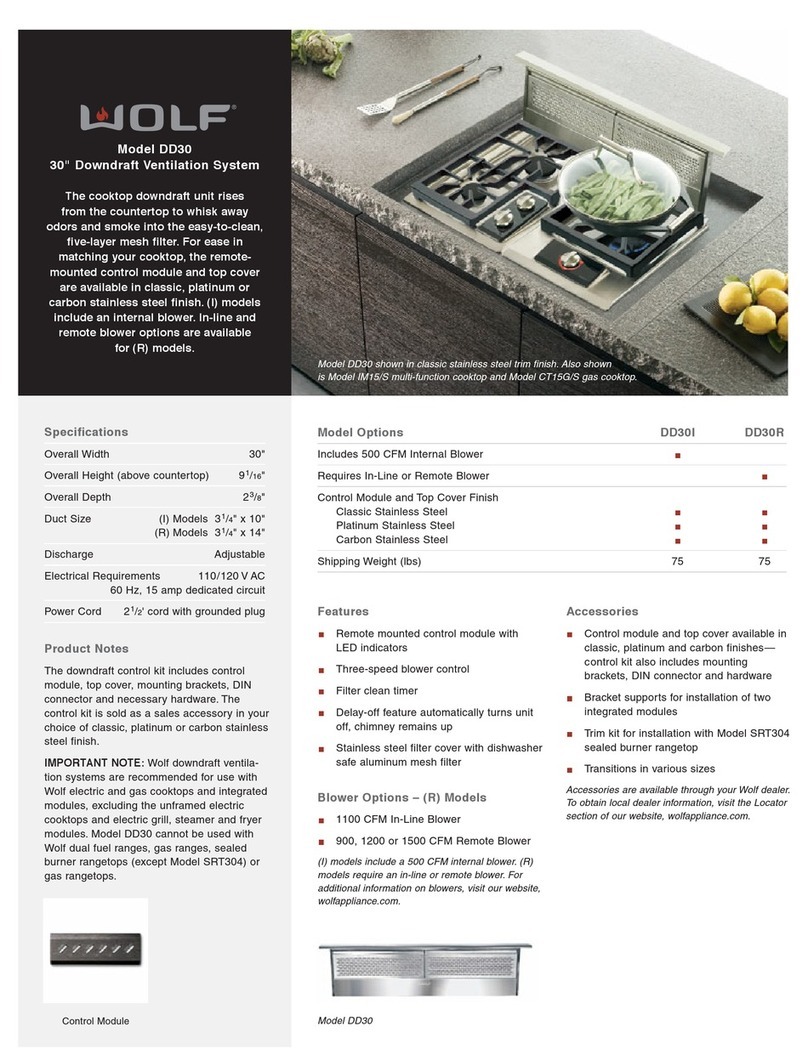 Wolf DD30I Specifications