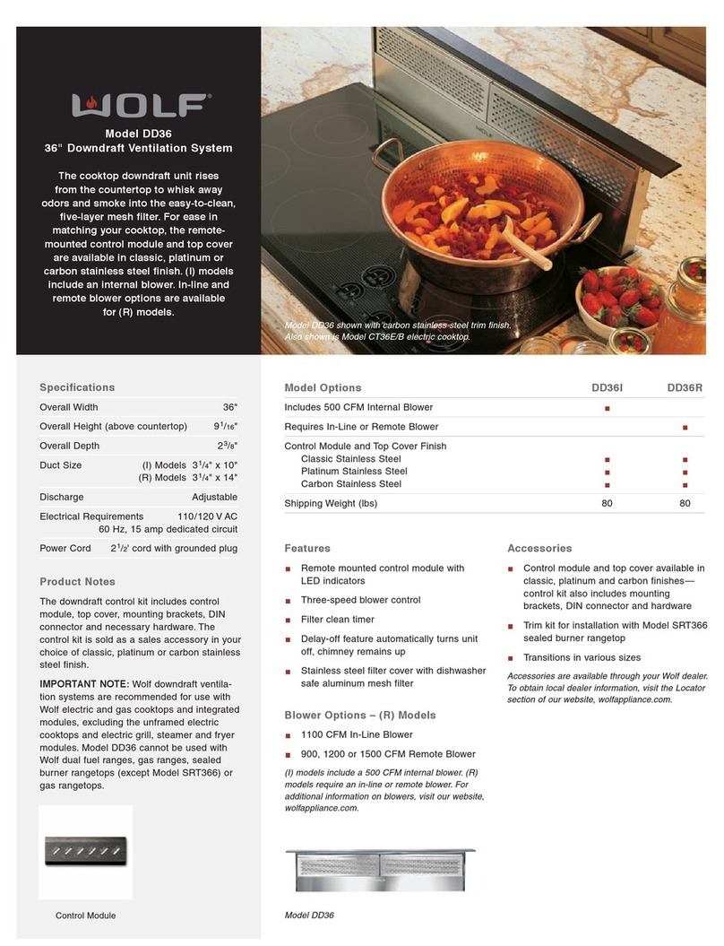 Wolf DD36I Specifications