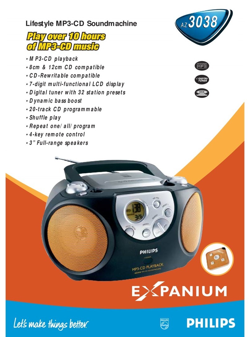 Philips AZ3038 User manual Philips AZ3038 User manual