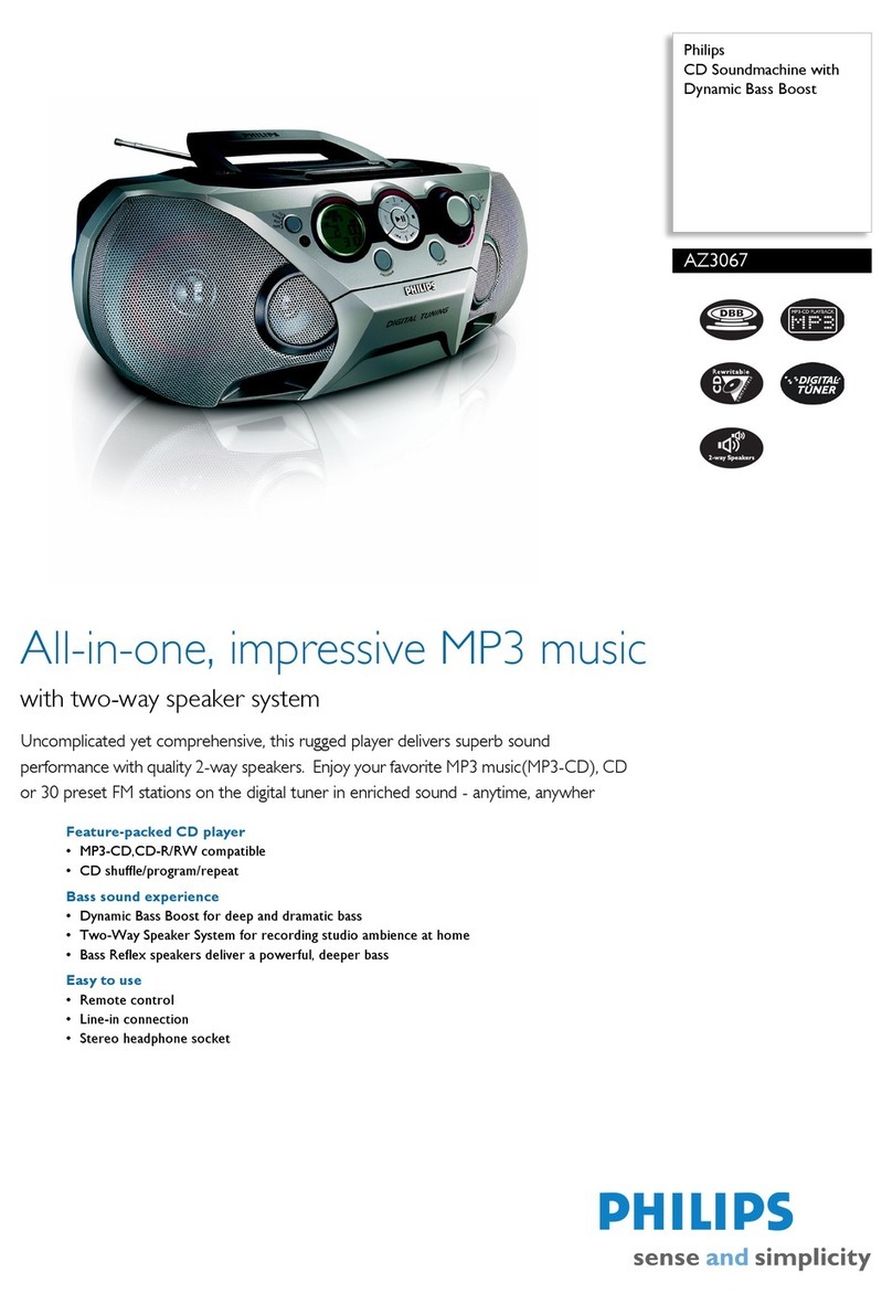 Philips Soundmachine AZ3067 User manual
