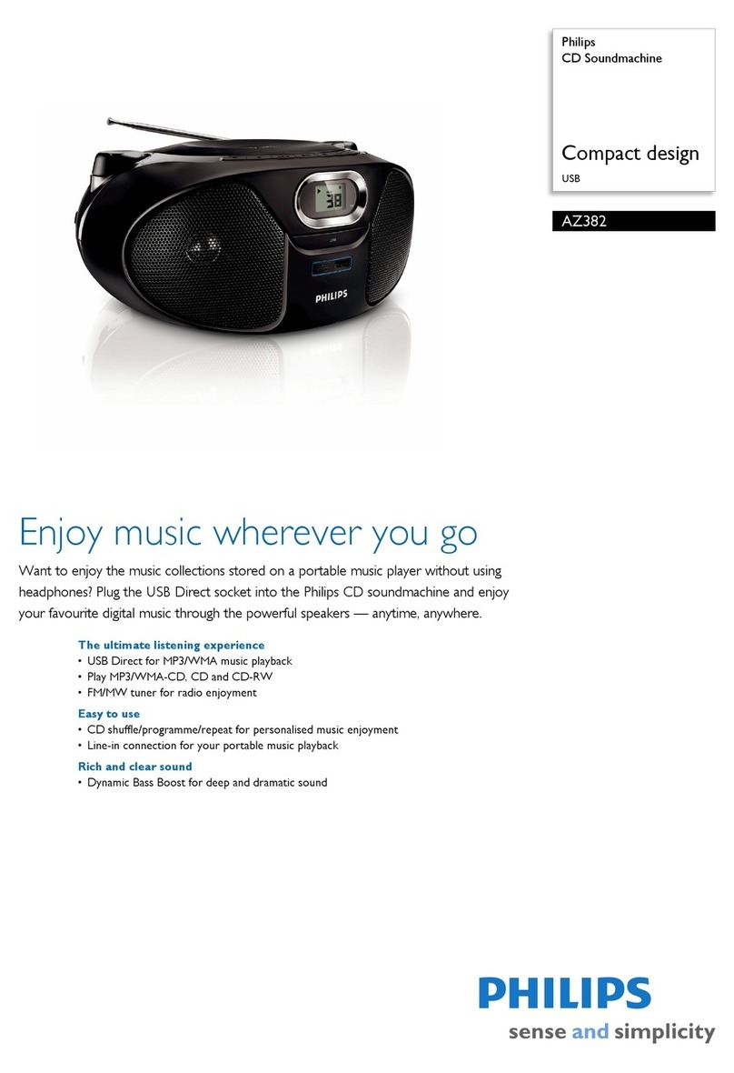 Philips SOUNDMACHINE AZ382 User manual