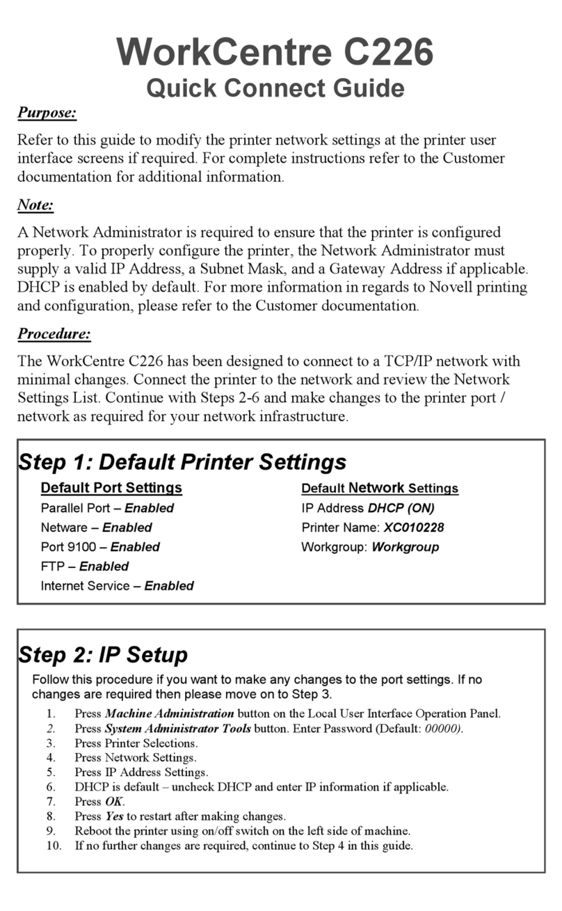 Xerox WorkCentre C226 Assembly instructions