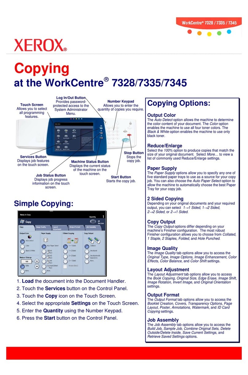 Xerox WorkCentre 7328 User manual Xerox WorkCentre 7328 User manual