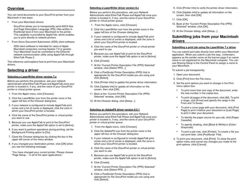Xerox 4050 Reference guide